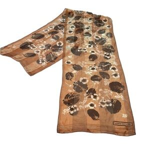 JONES NEW YORK Vintage Brown and Gold Tone Scarf!
